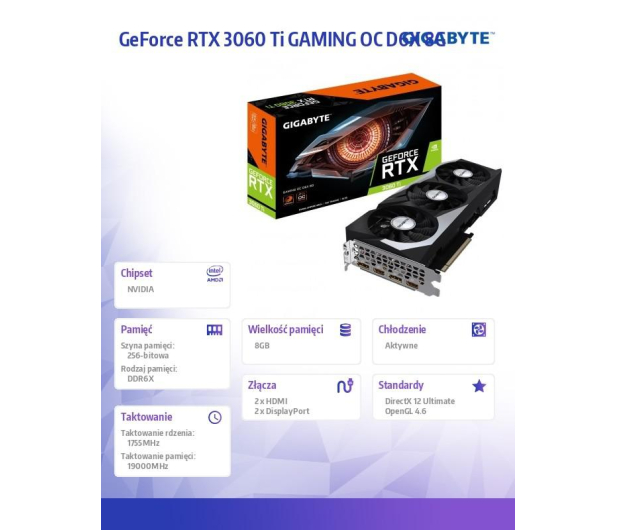 Gigabyte GeForce RTX 3060 Ti GAMING OC 8GB GDDR6X - 1089608 - zdjęcie 10